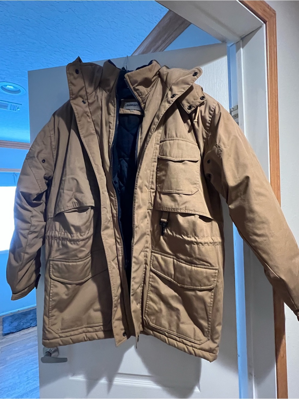 St. John's Bay Men's Tan Hooded Field Parka